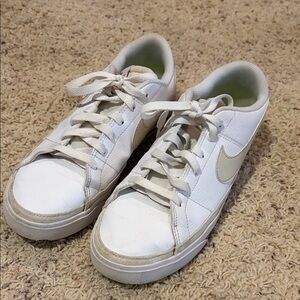 Nike Women's White and Cream Sneakers